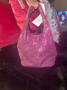 Pink Rhinestone Evening Bag
